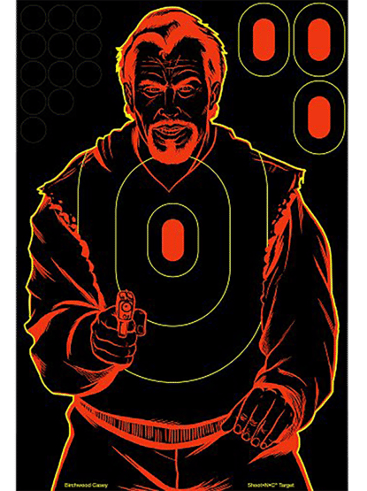Birchwood Casey Shoot-N-C 12x18 Target with bad guy silhouette design